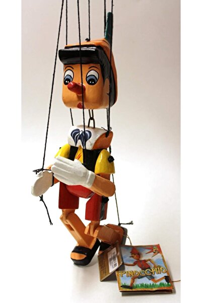 SAMTOYS Ahşap Pinokyo Kukla 30 cm  Tamamı El yapımı