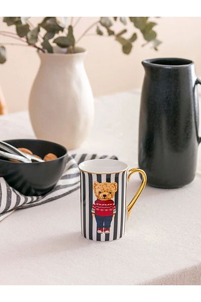 LC Waikiki Lcw Home Teddy Bear Printed Porcelain Mug 363 ml