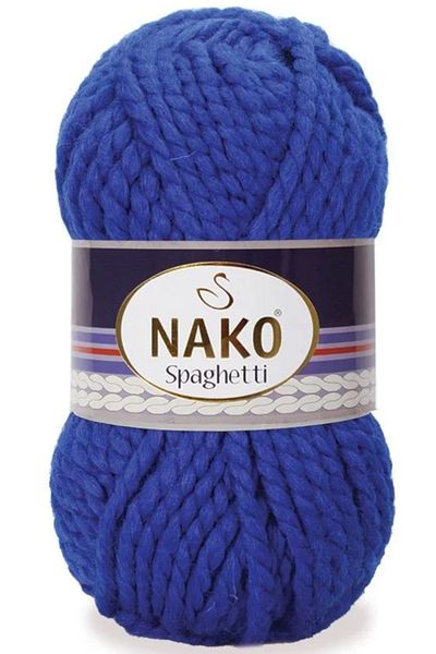 NAKO Royal Blue Spaghetti 25% Μαλλί Πλεκτό Χειροποίητο - Ipi 6744