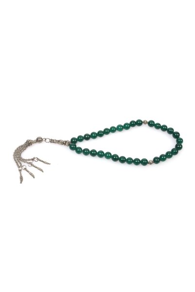Golden Palace Certified Jade Clamping Natural Stone Men's Rosary |   Gift Natural Stone