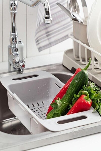 Kitchen Dream Uzayıp Kısalabilen Ayarlanabilir Plastik Lavabo Mutfak Süzgeci