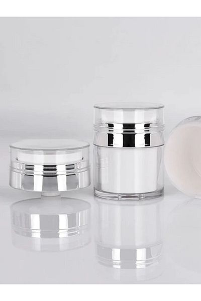 Tone Ease Pack of 2 30ml Refillable Cream Box with Pump - Vacuum Bottle Jar