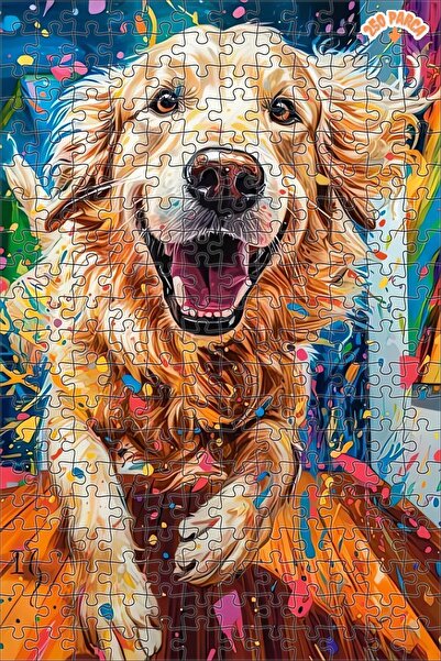 Teona Ahşap Köpeğin Gülüşü Dekoratif Çift Katlı Çerçeveli Asılabilir Ahşap Pu...
