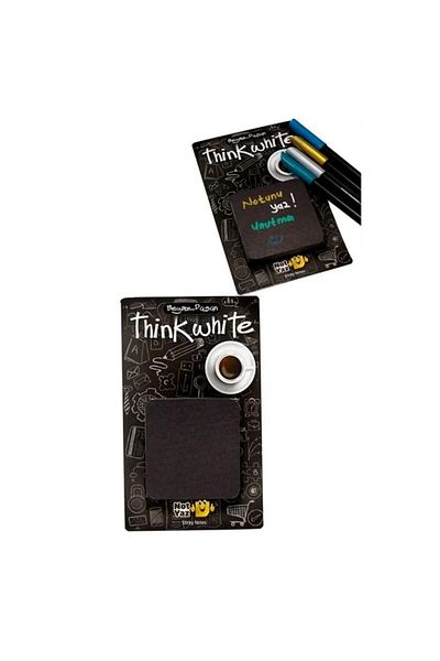 ileri grup Black Printed Adhesive Memo Pad 100 Sheets with Pen Gift