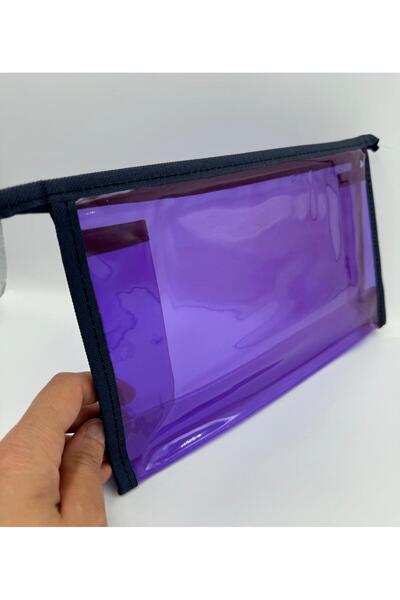 KIRASE منظم حقيبة المكياج والشاطئ - شبه شفاف