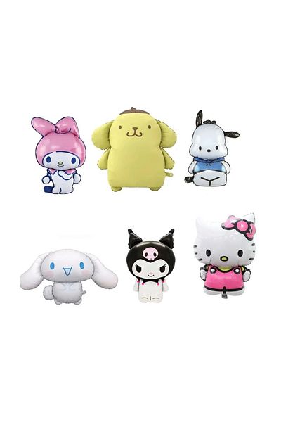 Kumik Set of 6 Sanrio Character Foil Balloons