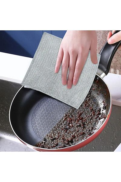 safestore 1 Piece Magic Inox Stainless Wire Dishcloth Dirt Rust Remover Magic Cleaning Cloth And Sponge
