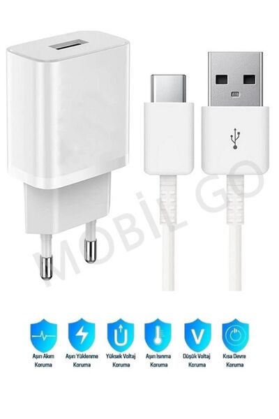MOBİL GO Huawei P20 P30 Lite Pro Mate 20 Lite Uyumlu Hızlı Şarj Aleti Type-c