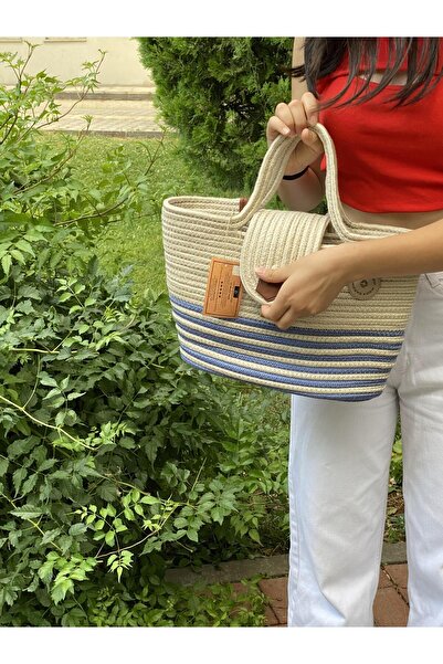 ModaCardin Beach and Shoulder Bag - Jute Straw Look Handbag