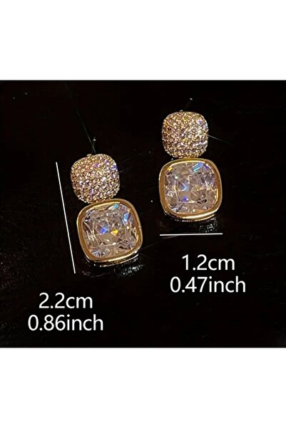 sacchetto Lüks Yapay Elmas Damla Küpeler
