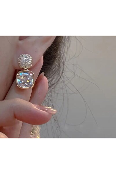 sacchetto Lüks Yapay Elmas Damla Küpeler