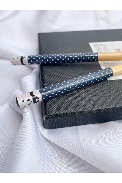Tam Seramik Japanese Bamboo Chopstick - 1 Pair Set with Navy Panda