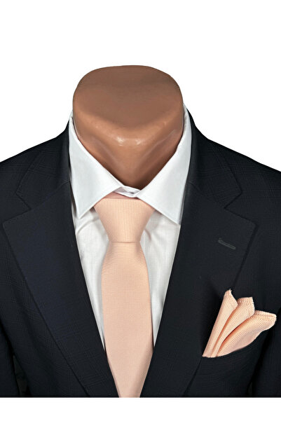 HARES Limited Edition Salmon Eyelet Hand Sewn Tie & Handkerchief