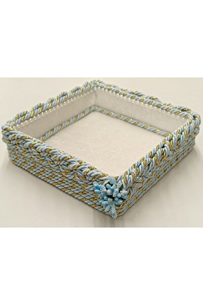 FNT Knitted Square Basket Napkin Holder Towel Holder Organizer