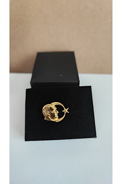 cacatasarım Atatürk Portre Ve Ay Yıldız Yaka Rozeti Metal Gold Renk 29 Ekim C...