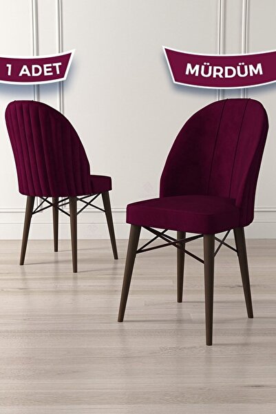 Canisa Jena Serisi 1 Adet Mürdüm Yemek Odası Sandalyesi 1.sınıf Babyface Itha...