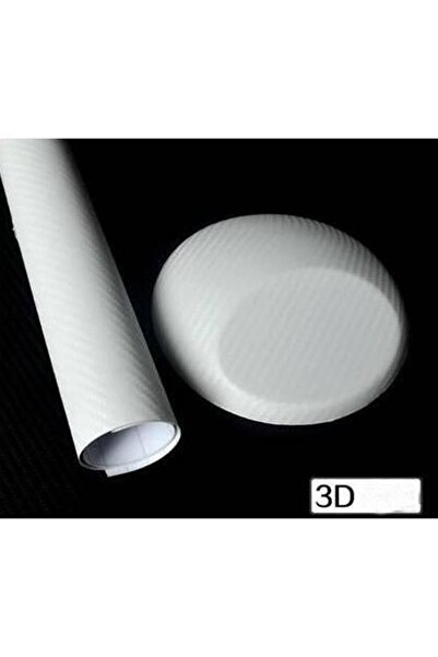 AUTOFOLYO 3d Karbon Folyo Beyaz Hava Kanallı152 Cm X 1 Mt