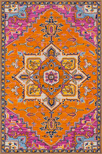 Rugs Modern Halı Χαλί με θέμα το Πορτοκαλί Αστέρι, υφαντό και πλενόμενο, mira...