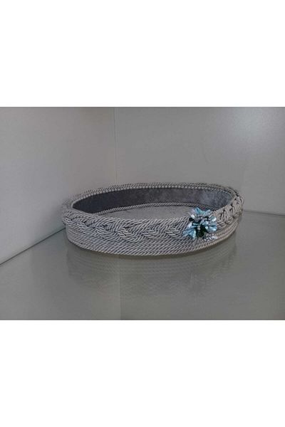 FNT Gift Oval Knitted Basket and Towel Holder Organizer - Bundle Holder
