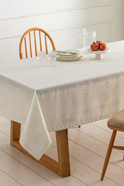 scarlet home collection Neoplan Su Geçirmez Jakarlı Polyester Masa Örtüsü