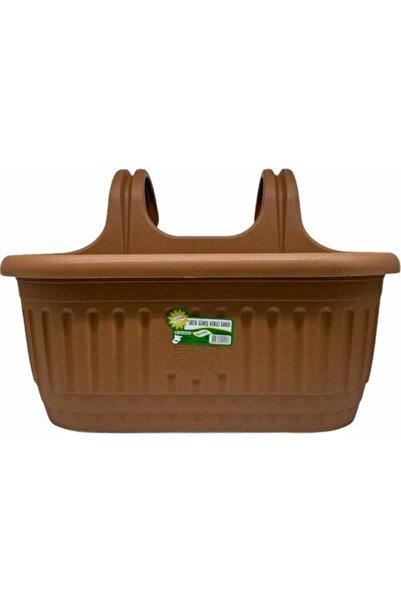 Hak Plastik Hak Saksı Güneş Askılı Saksı Balkon Saksısı Natural Büyük 9,5 Lt