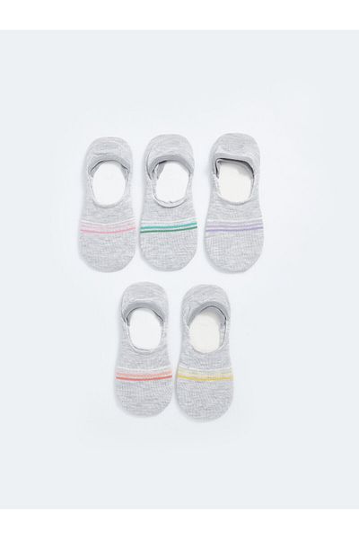 LC Waikiki LCW 5 Pack Striped Women's Ballerina Socks