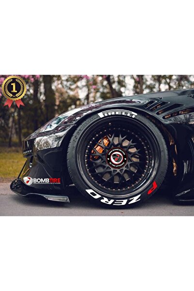 bombtire معالجة Pirelli P Zero ™   حروف إطارات مقاس 2.5 سم - ضمان لمدة سنة، 8 أغطية