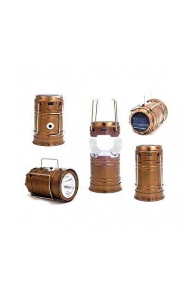 Gold Orion Büyük Boy Güneş Enerjili Kamp Feneri Işıldak Lamba Usb Powerbank
