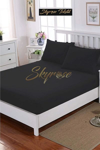 Skyrose طقم ملاءات مطاطية مزدوجة - ارتفاع السرير 160x200 و 180x200 30 سم