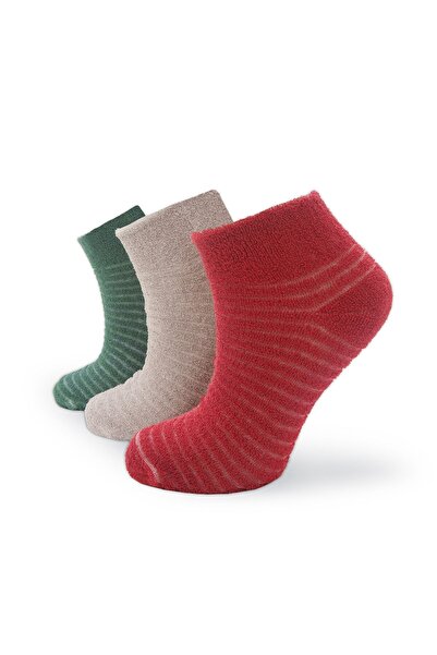 Black Arden Socks 3 Çift Renkli Kadın Kışlık Havlu Çorap 36-40 Numara
