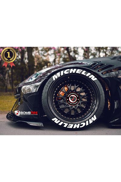 bombtire Michelin Proseries ™ 2.5 Cm Tire Lettering - 8 Pieces of Glue