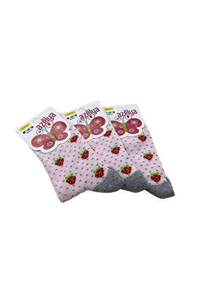 Black Arden Socks Kadın Soket Çorap Organik Pamuklu Desenli Ponponlu 3 Çift