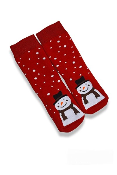 Black Arden Socks Unisex Renkli Kışlık Havlu Christmas Themed Teryy Socks Desenli 1 Adet Çorap Numara Bt-0753