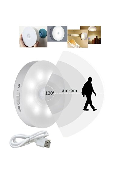 Speed Out Hareket Sensörlü Usb Şarjlı Led Işık Gece Lambası Mutfak Salon Merdiven Yatak Odası Dolap içi