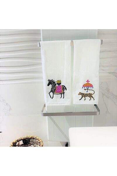 ge living Рушник для обличчя з візерунком зебри серії Safari - 1 штука