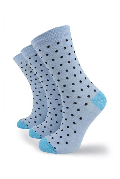 Black Arden Socks Puantiye Desenli Kadın Soket Çorap 3 Çift