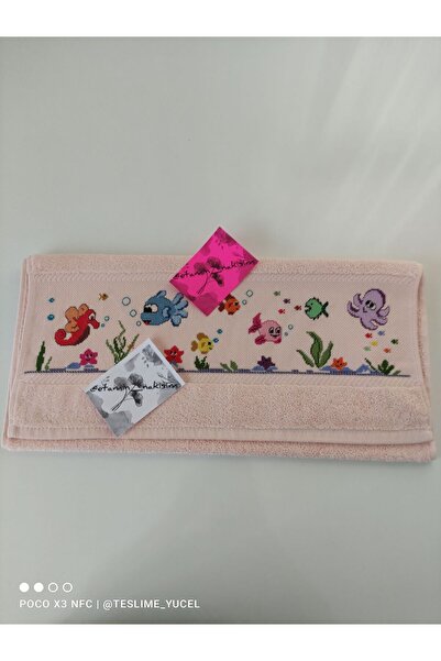 Etamin nakisim Nakışlı El Ve Yüz Havlusu. El Işlemesi. 50x90cm Büyük Boy. Bal...