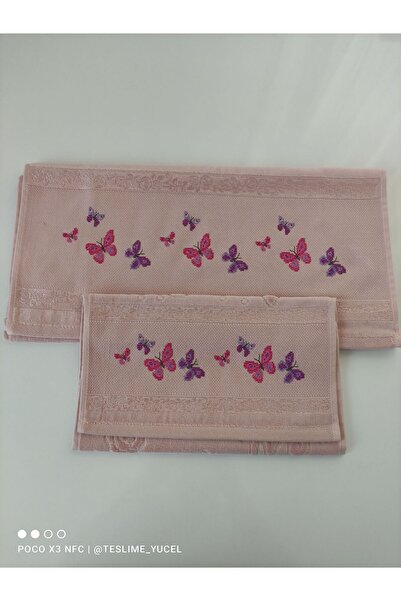 Etamin nakisim Nakışlı el ve mutfak havlusu takımı. El işlemesi. Analı kızlı ...