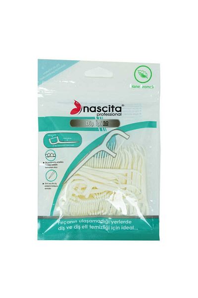 nascita Mint Flavored Toothpick Dental Floss 50 Li