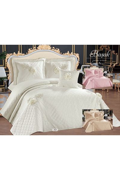 baladı home ev tekstil home collection Double Lace Dowry Bedspread - King Size