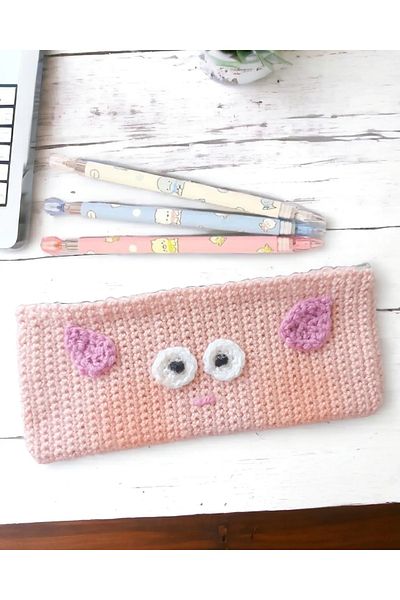 Talai Knitting Πορτοφόλι Rabbit Eared Wallet Mini τσάντα μακιγιάζ Πλεκτό στο χέρι με φερμουάρ