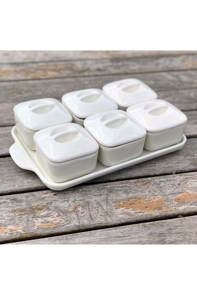 TarzzHome Breakfast Set with Lid, 6 Pieces