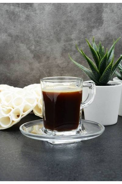 Paşabahçe Set of 6 Carre Espresso Cups