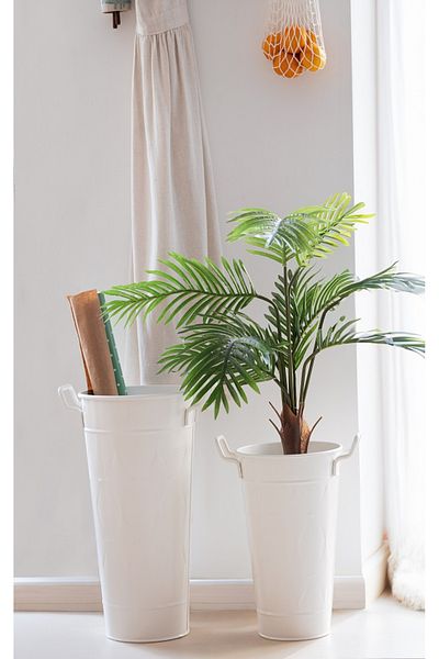 The Mia White Prism Vase and Flower Pot - 50 cm Pzm0025