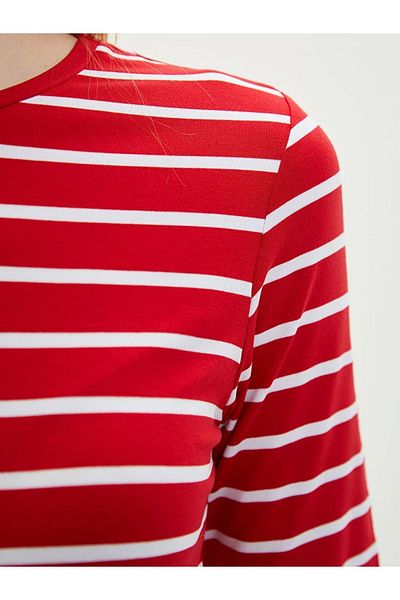 LC Waikiki Basic Crew Neck Striped Short Sleeve Women's T-Shirt S29602z8