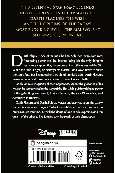 Penguin Books Darth Plagueis Star Wars Legends