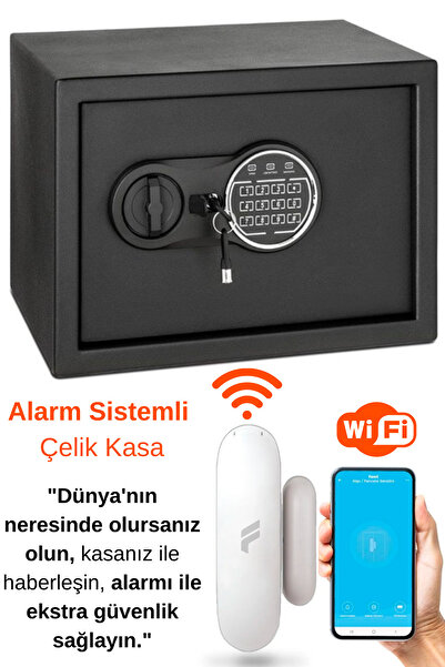 KALE Kd060-60-130 Elektronik Şifreli Çelik Kasa Alarm Sistemli Çelik Kasa Akıllı Çelik Para Evrak Kasası