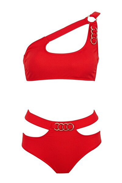 SAILOR moda Tek Omuz Halkalı Bikini Takım