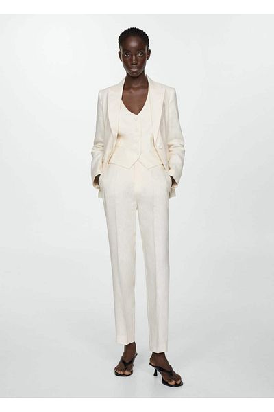MANGO Woman Linen Vest Set