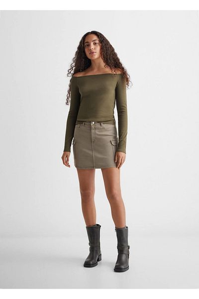 Mango Teen Tricou kaki pentru copii